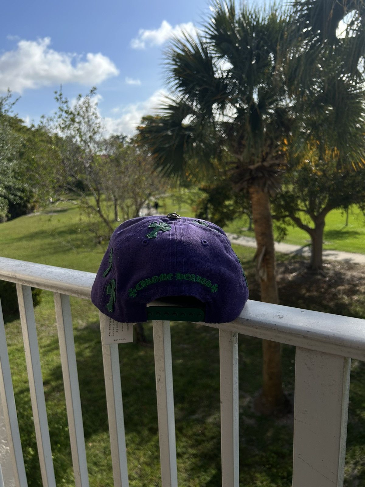 Chrome Hearts Chrome Hearts Cross Patch Hat (Purple/Green) Size ONE SIZE - 5 Thumbnail