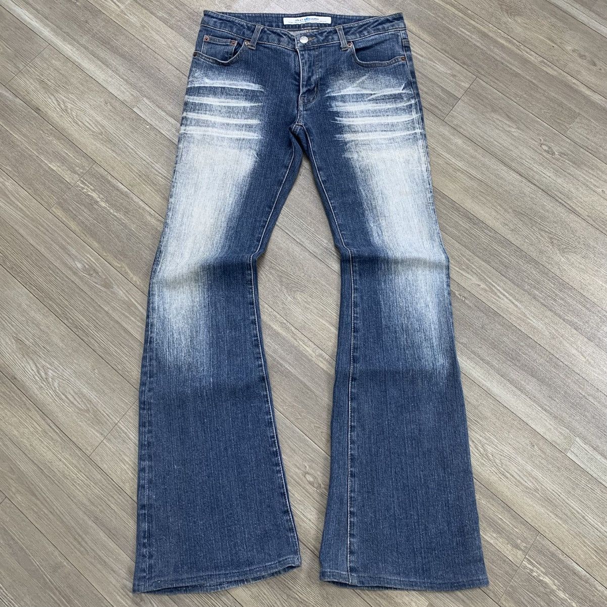If Six Was Nine × Japanese Brand × Le Grande Bleu (L.G.B.) LGB Style💥Oo-La-La Sasson Bootcut Flared Nice Faded Jeans Size US 29 - 2 Thumbnail