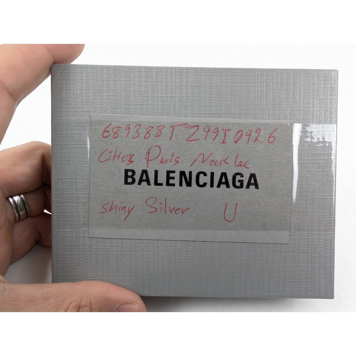Balenciaga o1rshd1 Q:4 / Size: OS / Cities Paris Necklace Shiny Silver Size ONE SIZE - 13 Thumbnail