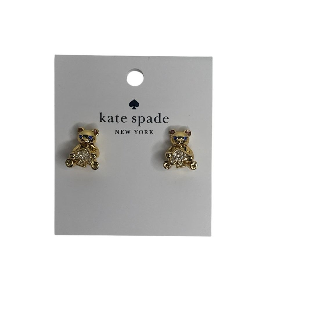 Kate Spade Kate Spade Oh What Fun Spade Teddy Bear Studs earrings Size ONE SIZE - 6 Thumbnail