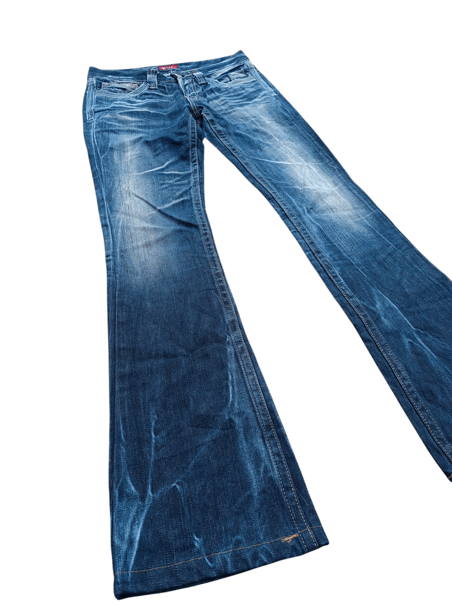 Hysteric Glamour SUPER FLARED🔥Maraxia Whiskers Faded Low Rise Boot Cut Jeans Size US 28 / EU 44 - 5 Thumbnail