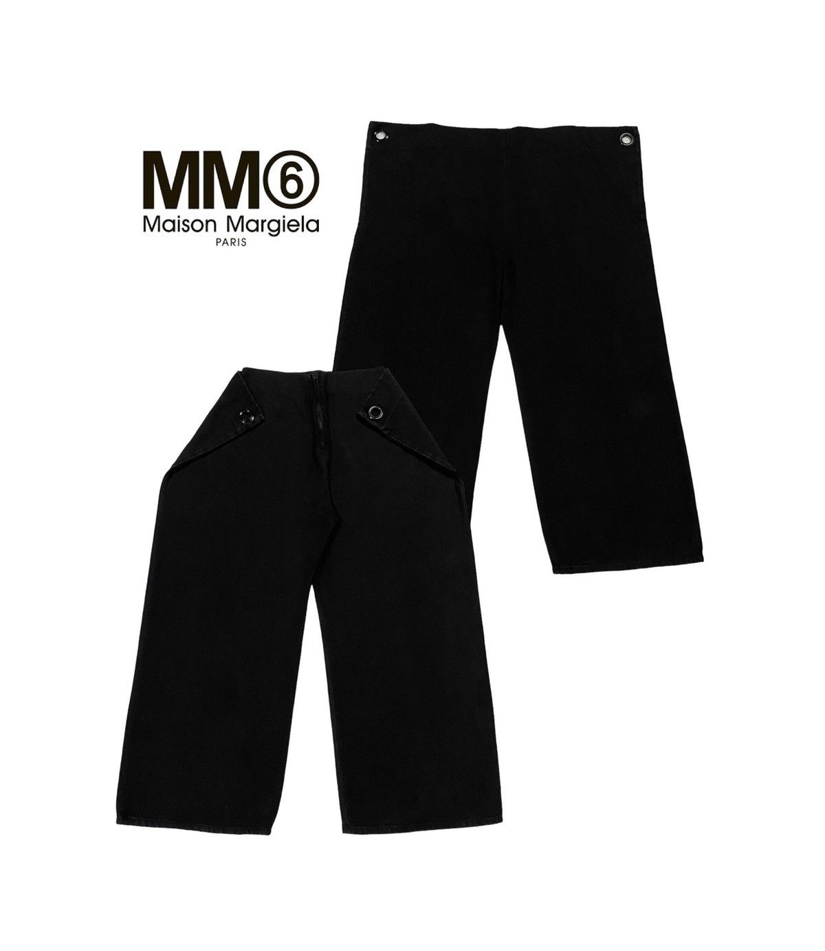 Maison Margiela Maison Margiela Black Baggy Wide Leg Jeans Size 26" / US 2 / IT 38 - 1 Thumbnail