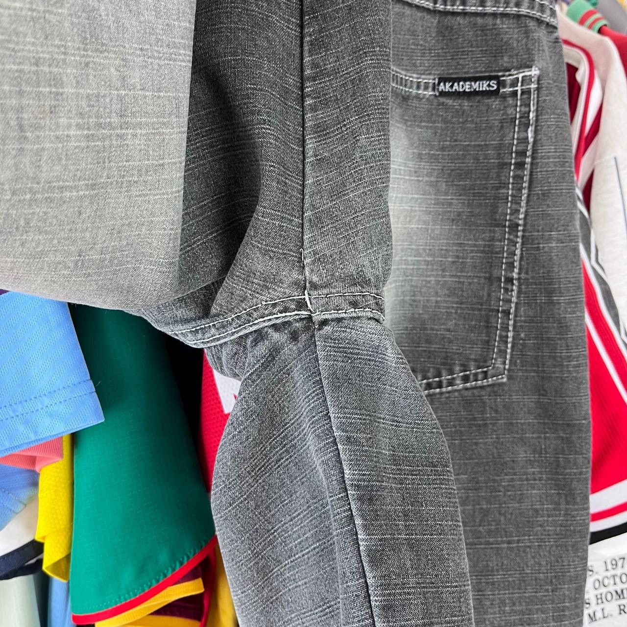 Akademiks × Vintage Vintage Akademiks Rap Wide Baggy Denim Shorts Jnco Style Size US 36 / EU 52 - 9 Thumbnail