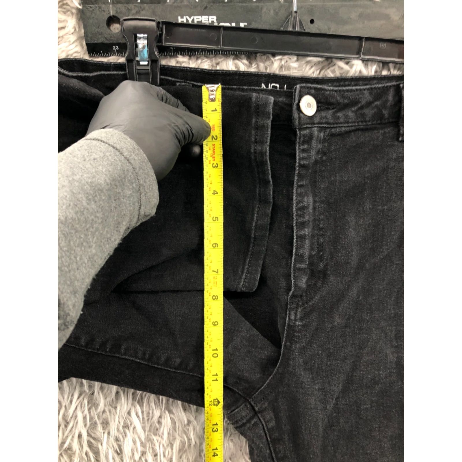 Vintage No Boundaries Jeans High Rise Ankle Size 17 Juniors Womens Dark Wash Black Denim Regular 5-Pocket Womens Jeans Size 38" / US 16 / IT 52 - 4 Thumbnail