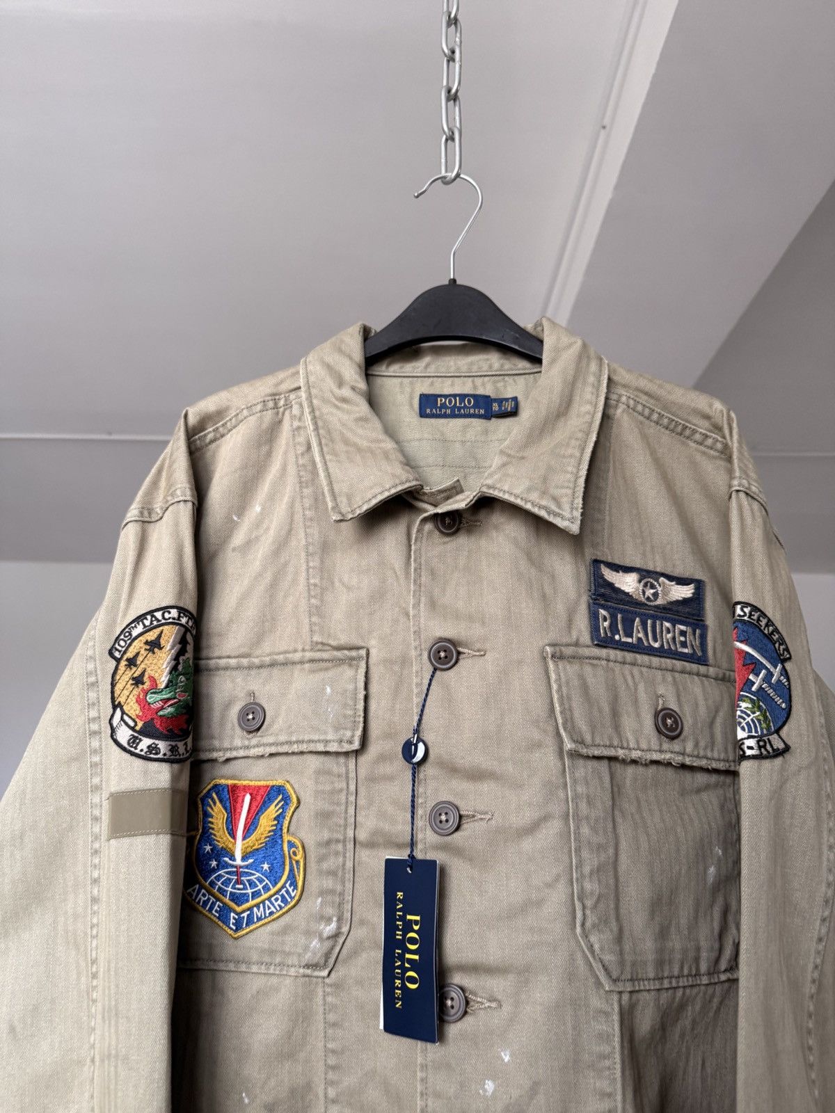 Polo Ralph Lauren RARE Polo Ralph Lauren Military Overshirt Jacket Size US XL / EU 56 / 4 - 4 Thumbnail