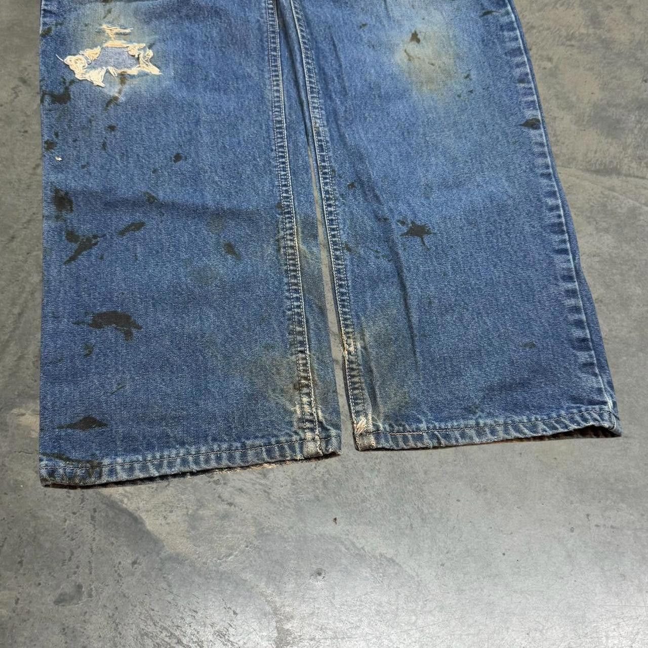 Carhartt × Vintage Vintage Y2K Carhartt Distressed Blue Jeans Size US 32 / EU 48 - 3 Thumbnail
