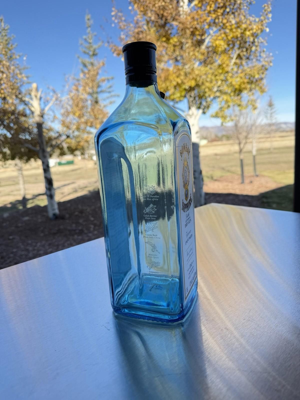 Other Bombay Sapphire London Dry Gin EMPTY Blue Bottle w Cap 1.75L Size ONE SIZE - 4 Thumbnail