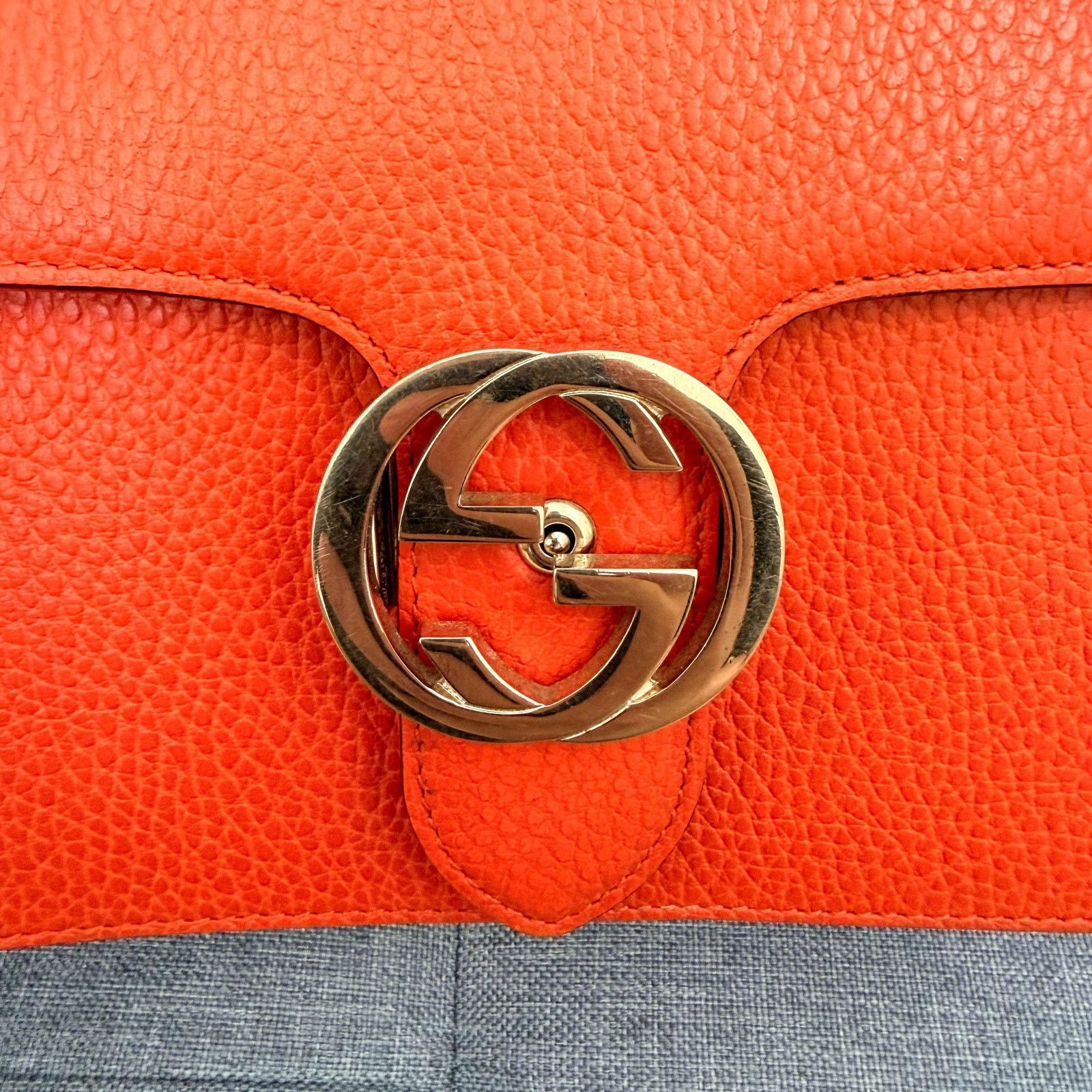 Gucci Authentic Gucci Interlocking GG Leather Shoulder Bag Size ONE SIZE - 8 Thumbnail