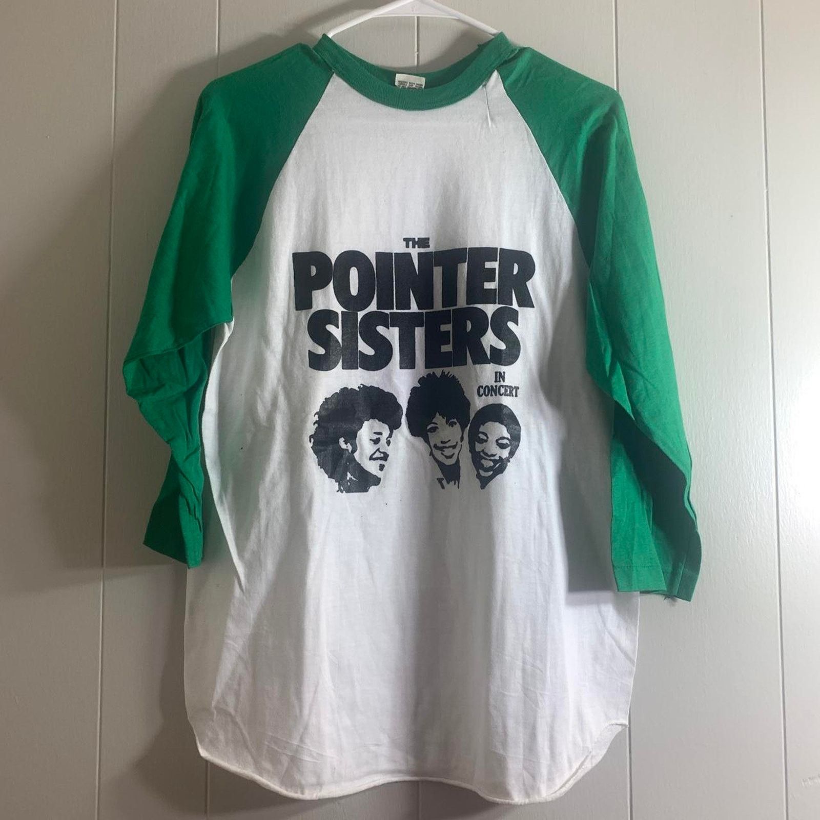 Vintage 80s THE POINTER SISTERS baseball jersey 3/4 sleeve tee shirt Size US M / EU 48-50 / 2 - 2 Thumbnail