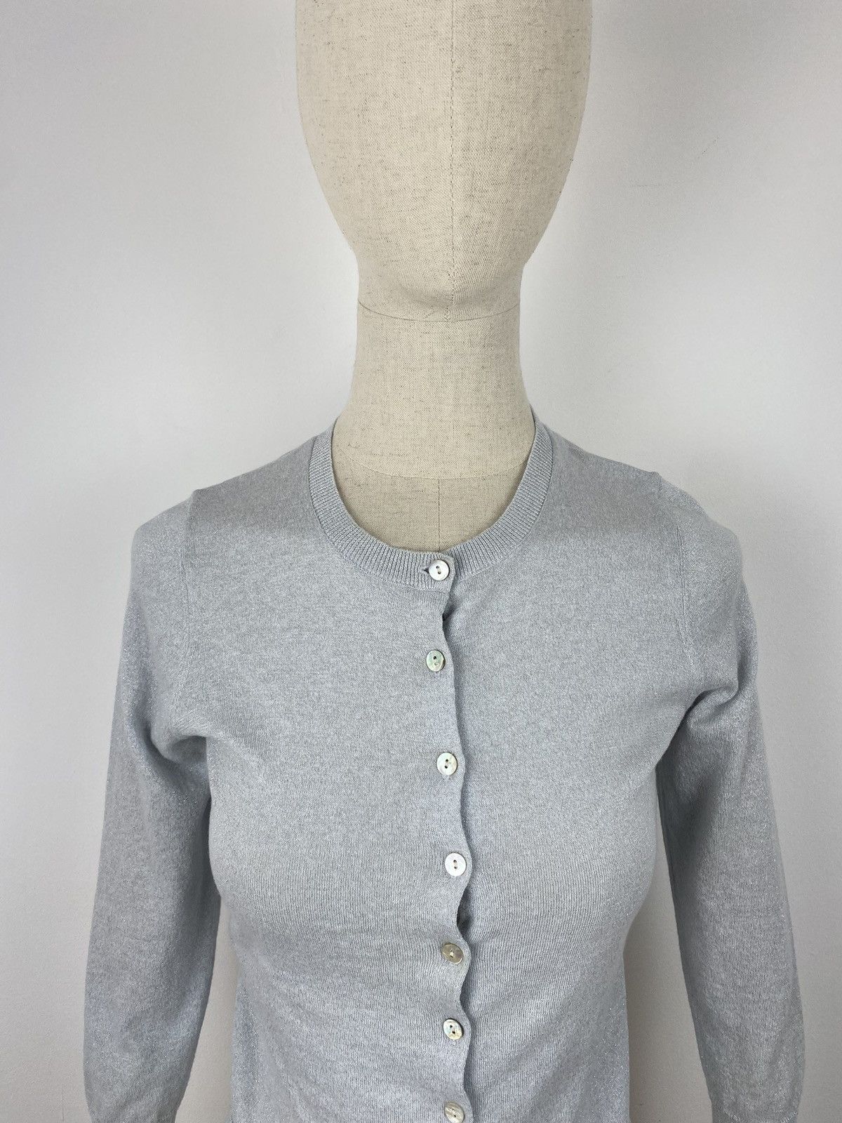 Vintage Women’s BRORA Cardigan Sweater Linen/Cotton/Nylon size 10 Size L / US 10 / IT 46 - 3 Thumbnail
