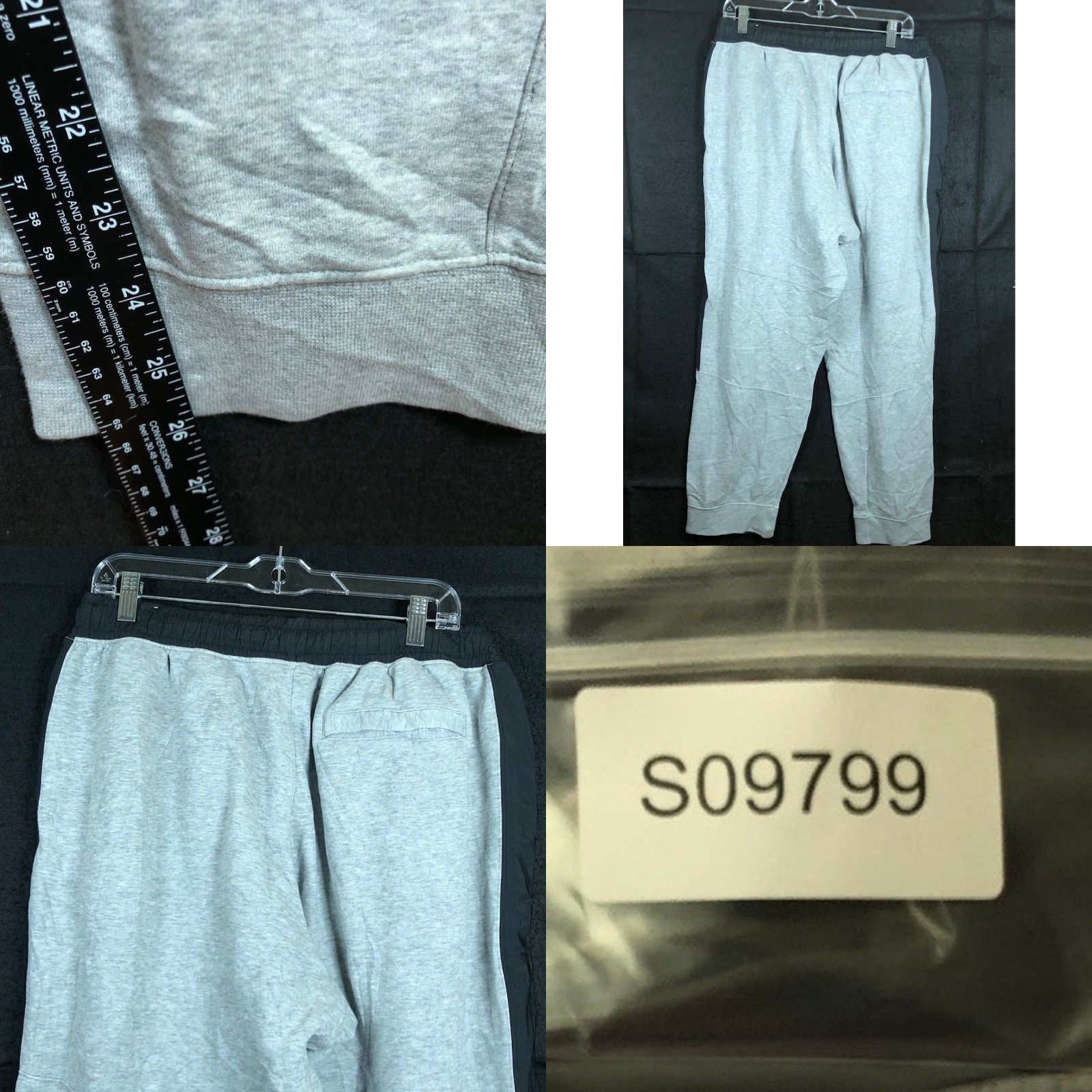 Nike VINTAGE Nike Mens Sweatpants Gray Sportswear Hybrid Drawstring Cotton Blend XL Size US 36 / EU 52 - 8 Thumbnail