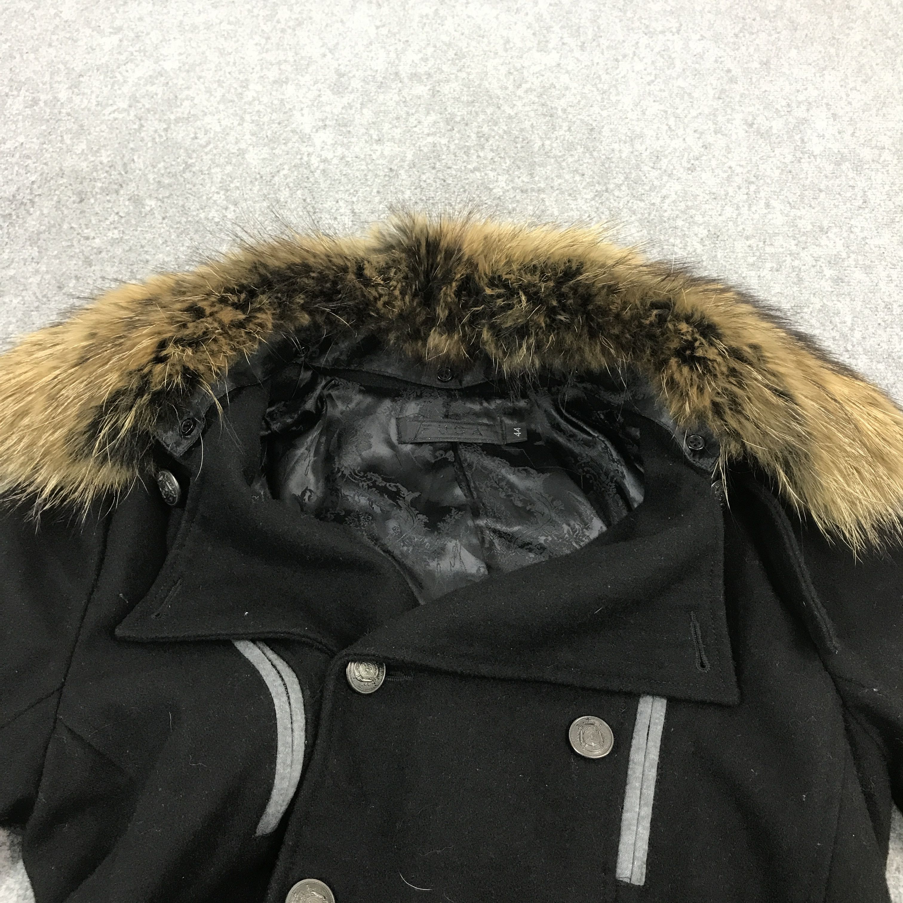 GOSTAR DE FUGA × Japanese Brand japan Fuga Wool fur coller button long jacket Size US S / EU 44-46 / 1 - 5 Thumbnail