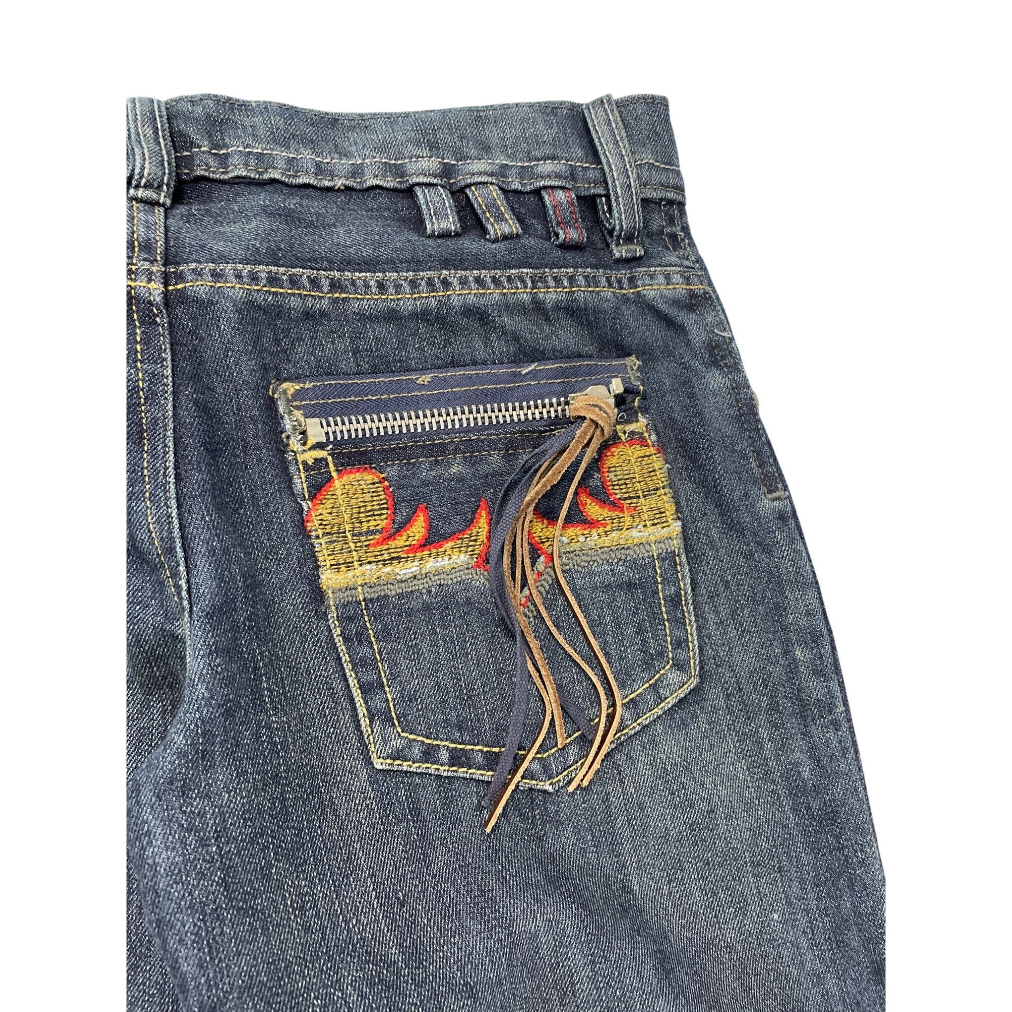 Diesel Diesel Cayre Womans Y2K Blue Wide Leg Stretch Jeans Size 28/ Size 28" / US 6 / IT 42 - 12 Thumbnail