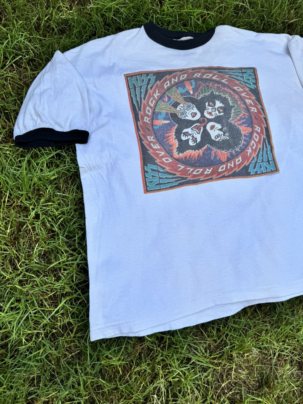 KISS Vintage 1994 Kiss Rock And Roll Over Band Tour Ringer Size US XL / EU 56 / 4 - 3 Thumbnail