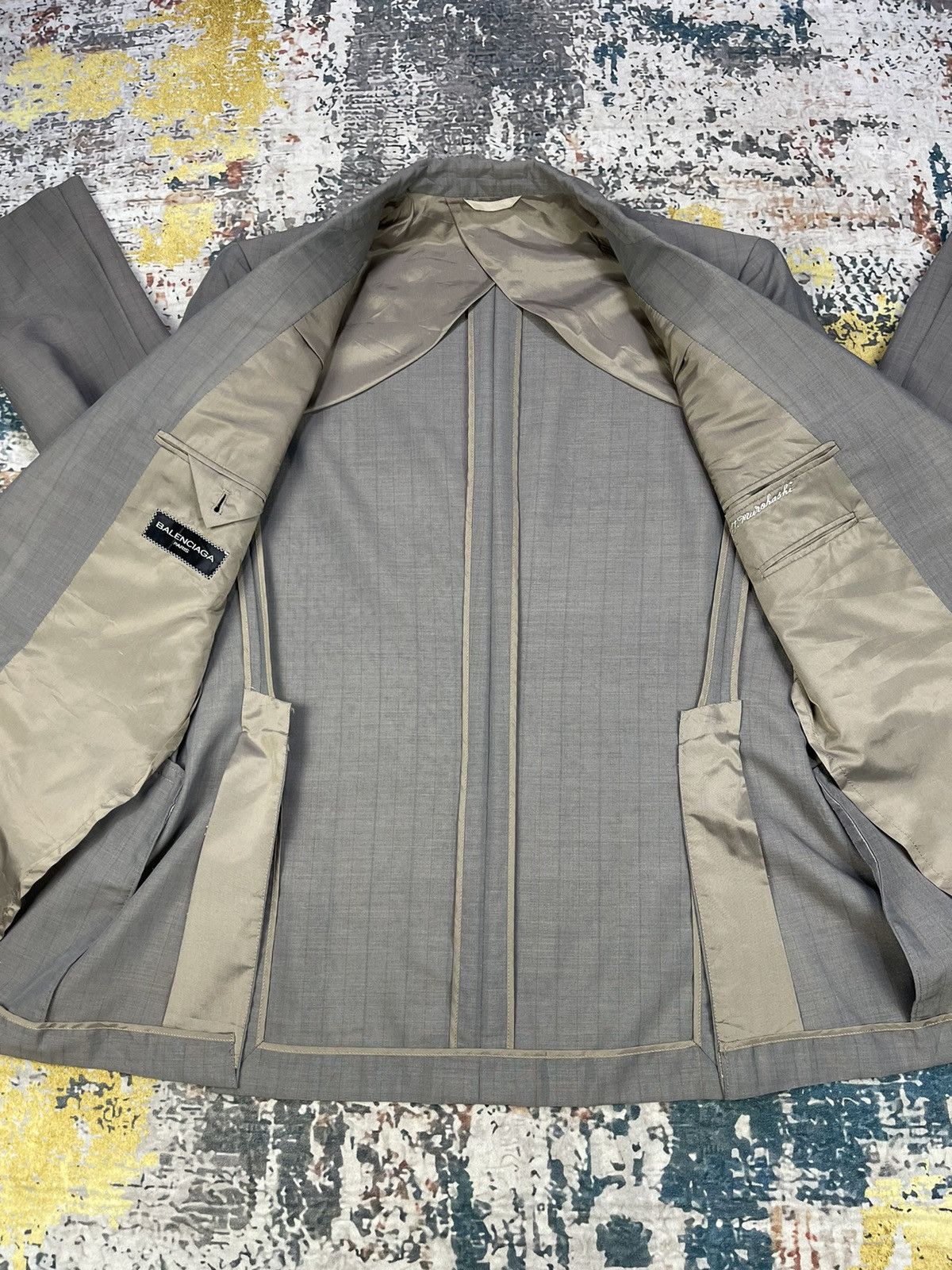 Balenciaga Balenciaga Paris Checked Gray Single Breasted Suit Blazer Size US S / EU 44-46 / 1 - 8 Thumbnail
