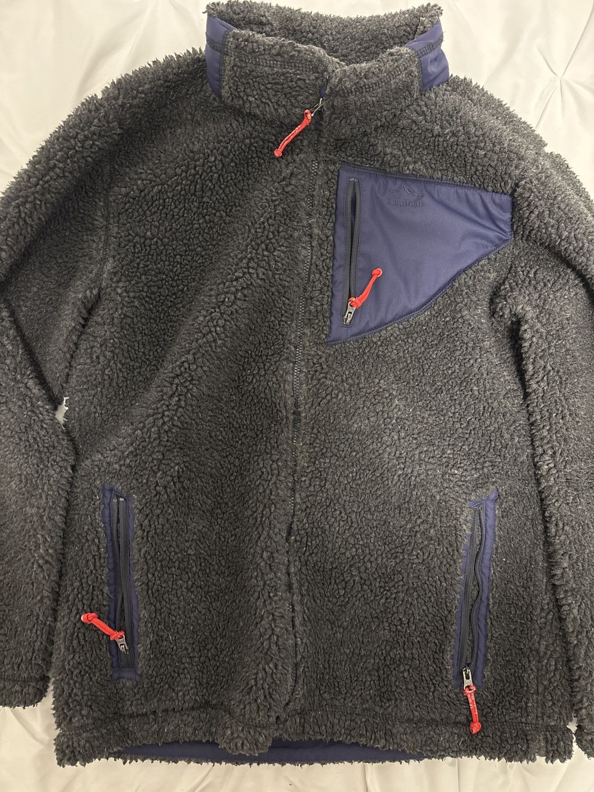 L.L. Bean L.L. Bean Sherpa Fleece Zip-Up Jacket – Charcoal/Navy Size US S / EU 44-46 / 1 - 3 Thumbnail
