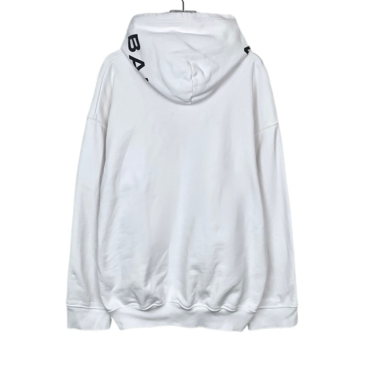 Balenciaga Balenciaga White Drawstring Logo Hoodie S Size US S / EU 44-46 / 1 - 5 Thumbnail