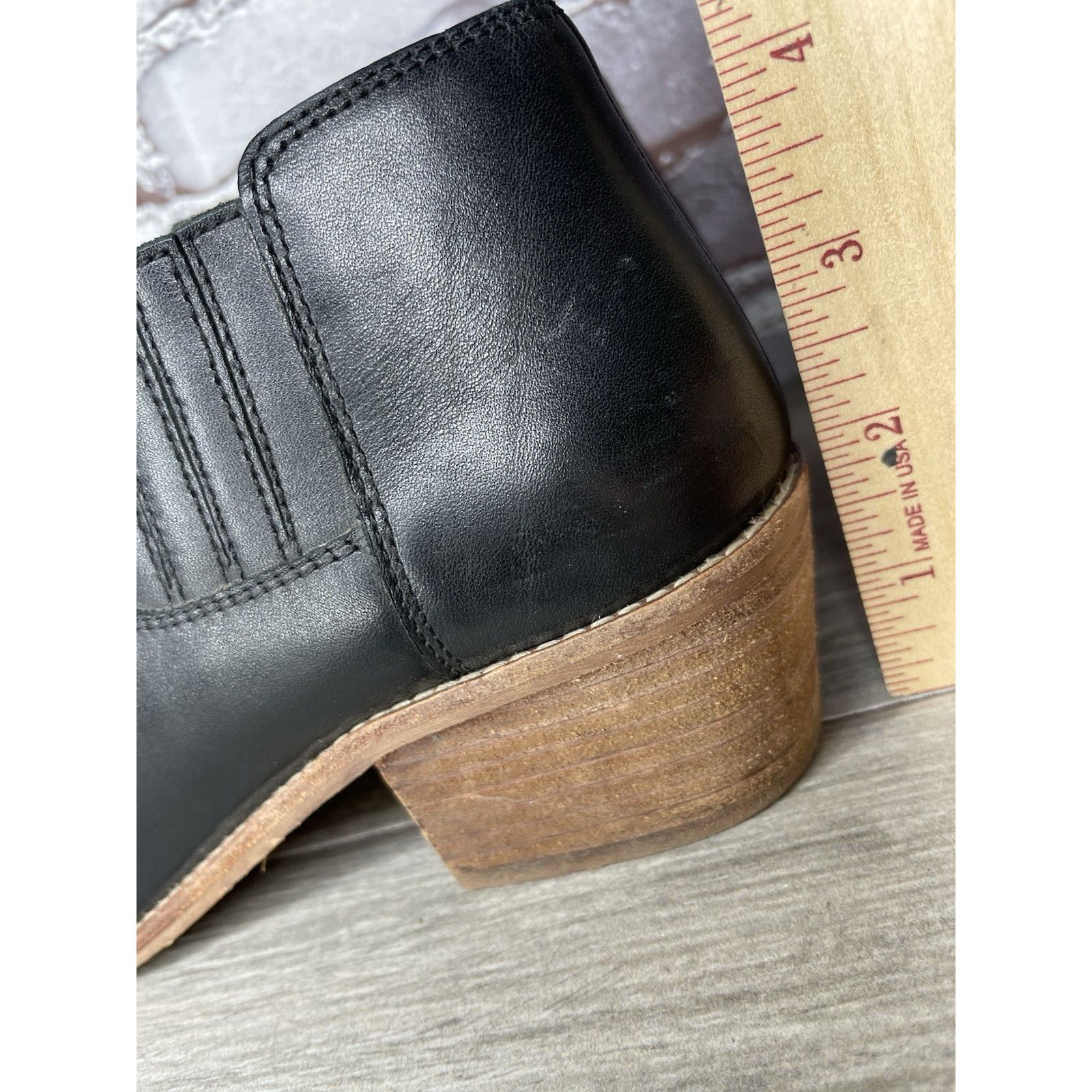 Madewell Madewell The Myles Black Leather Ankle Booties Heeled Boots Size US 8 / IT 38 - 10 Thumbnail