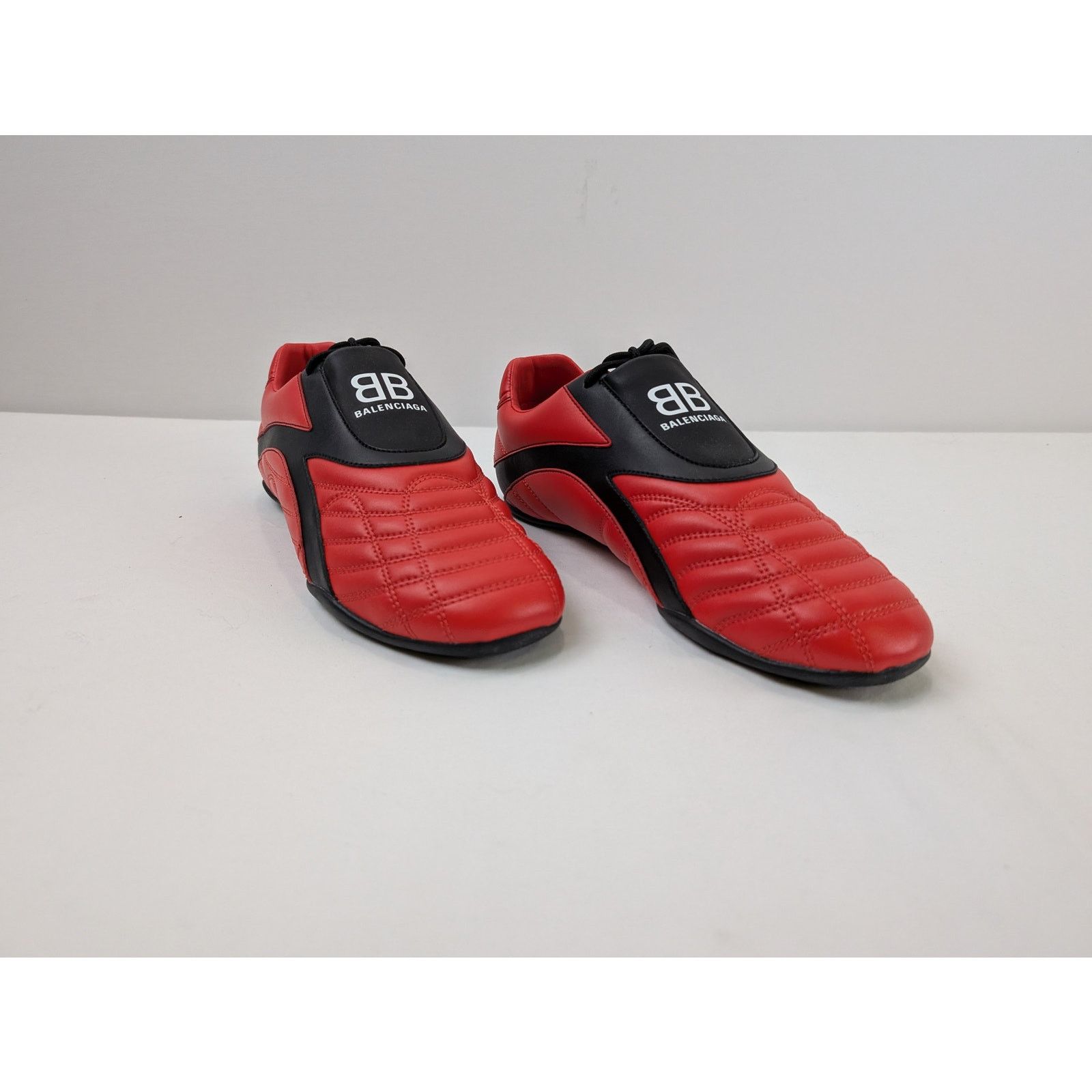 Balenciaga o1rshd1 Matt Leather Free Material Zen Sneaker in Red/Black Size US 9 / EU 42 - 7 Thumbnail