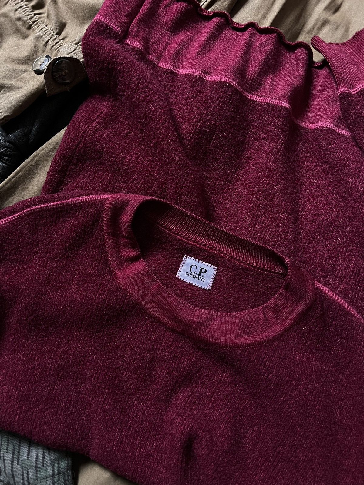 C.P. Company C.P. Company Wool Linen Sweater Burgundy L-XL Size US L / EU 52-54 / 3 - 10 Thumbnail