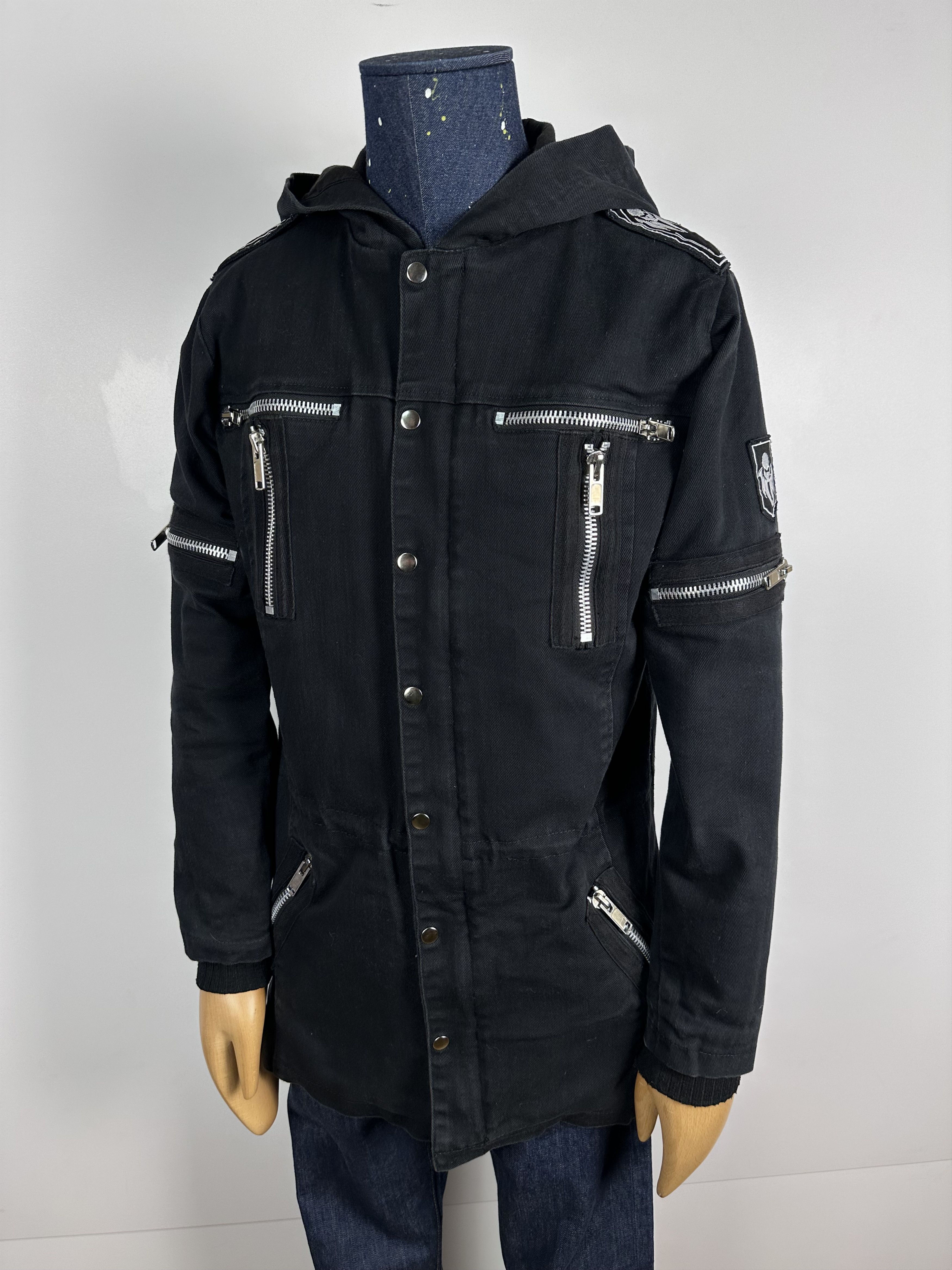 Vintage Gothicana By EMP Black Hooded Jacket Coat Size M Vintage Size US M / EU 48-50 / 2 - 1 Thumbnail