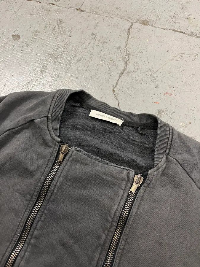 Pierre Balmain 2010s Pierre Balmain Double Zip Horpist Grey Biker Sweater Size US M / EU 48-50 / 2 - 5 Thumbnail