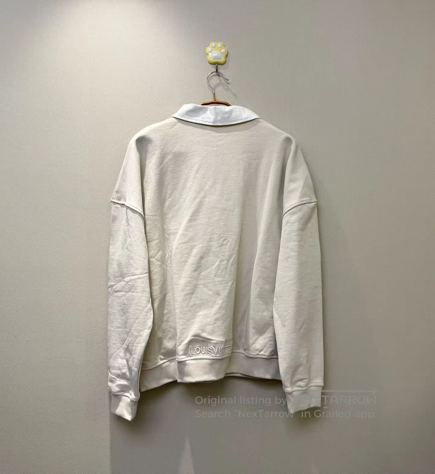 Louis Vuitton Louis Vuitton Beige Embroidered Logo POLO Sweater| Size US M / EU 48-50 / 2 - 4 Thumbnail
