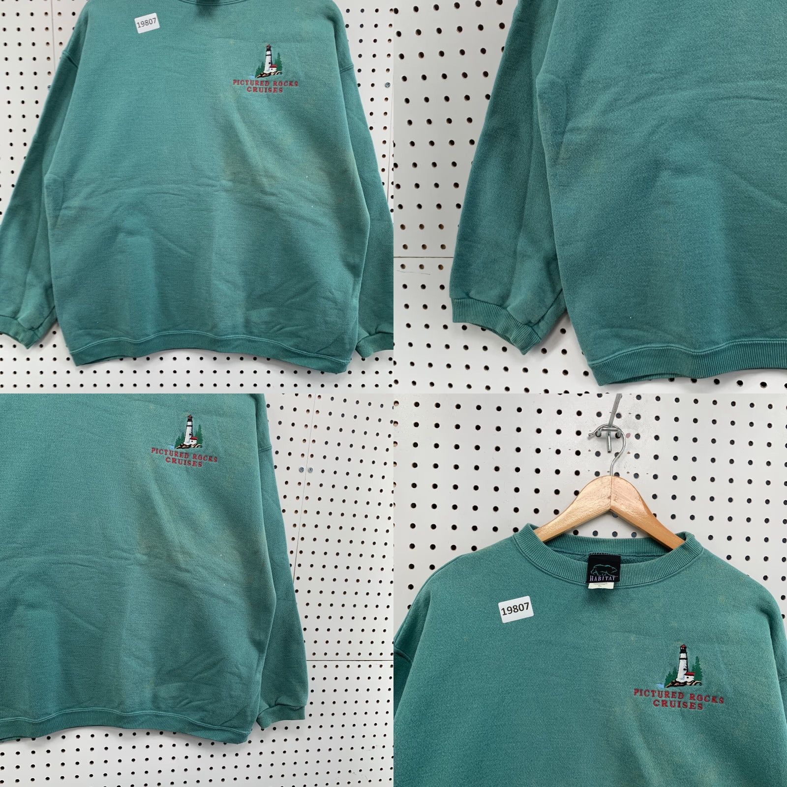 Habitat Vintage Habitat Pictured Rock Cruises Crew Neck Sweatshirt Adult XL Green 90s Nature Outdoor Men's Size US XL / EU 56 / 4 - 8 Thumbnail