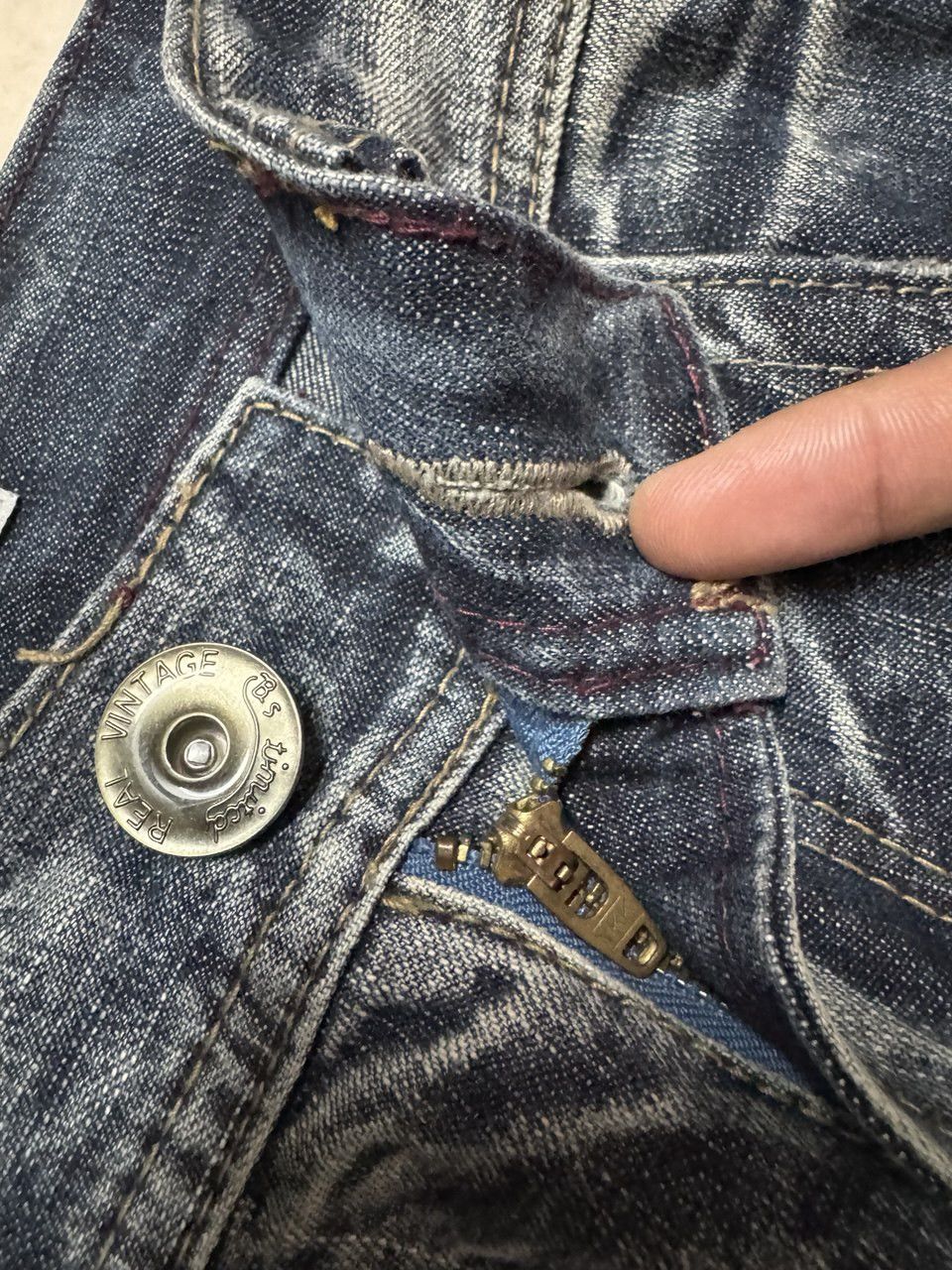 Other INSANE 90s Style Japanese Smoke Mudwash Clawmark Dark Jeans Size US 30 / EU 46 - 9 Thumbnail