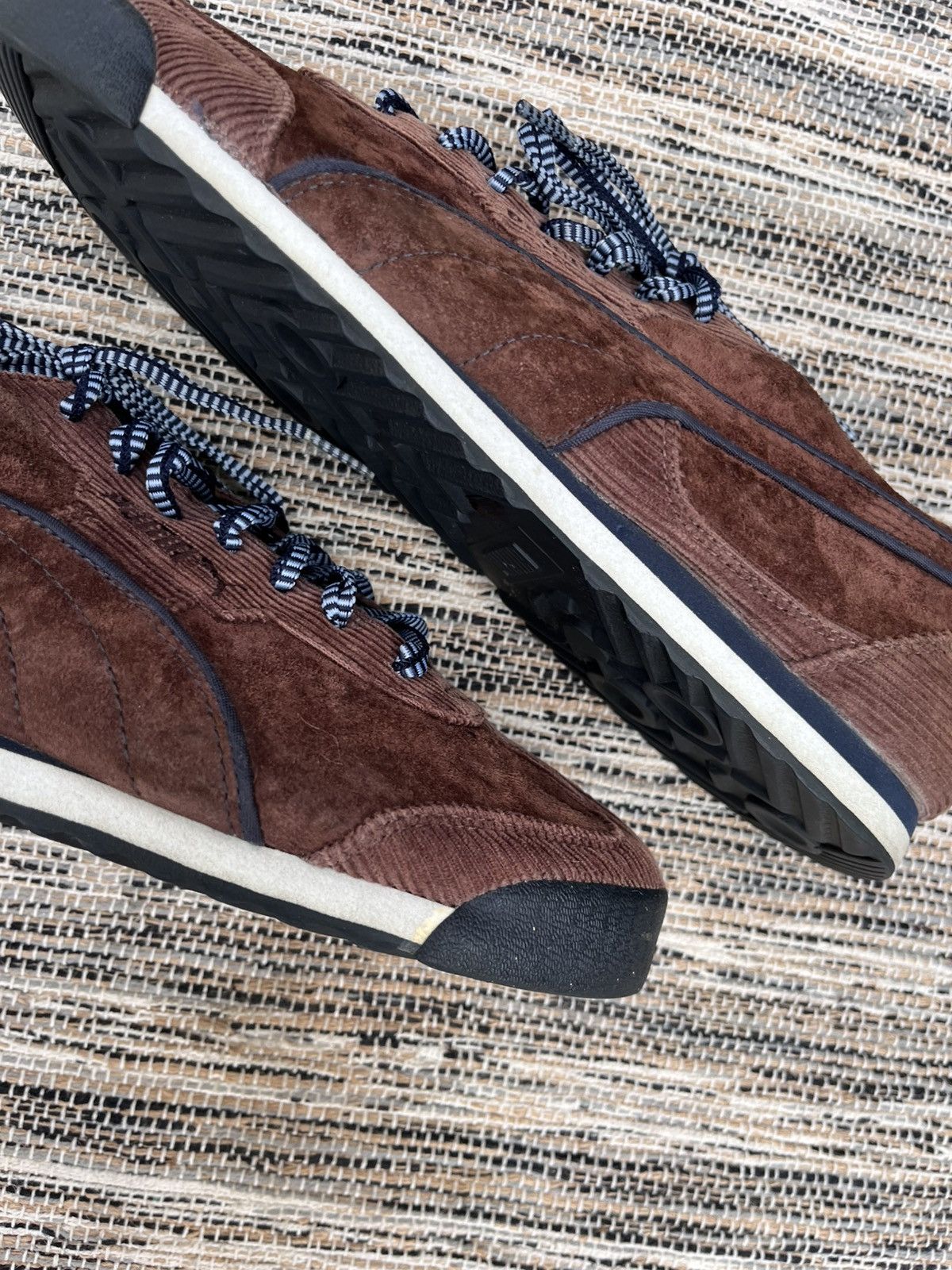 Puma Rare Vintage Puma Corduroy Suede Brown Sneakers Avantgarde Size US 10.5 / EU 43-44 - 5 Thumbnail