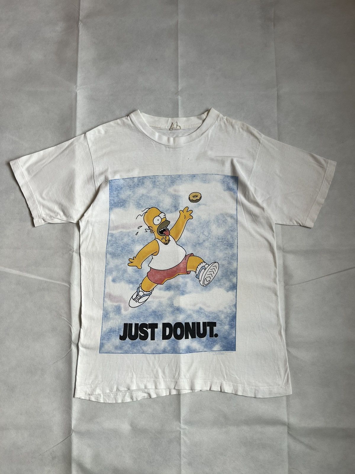 Cartoon Network Vintage 1996 The Simpson Homer Just Donut Parody Nike Shirt Size US M / EU 48-50 / 2 - 1 Thumbnail
