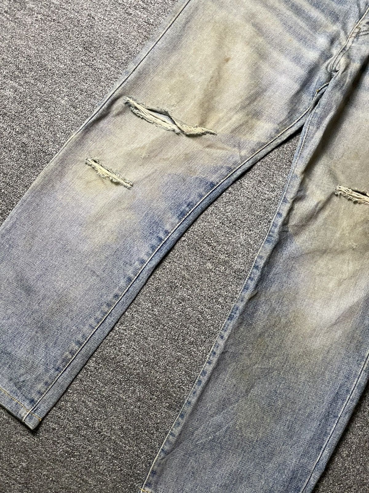 Japanese Brand × Uniqlo × Vintage UNIQLO Distressed Denim Ripped Jeans (93) Size US 33 - 2 Thumbnail
