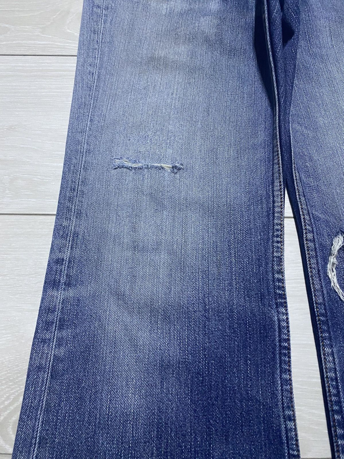 If Six Was Nine Vintage Bobson Crack Wash Distressed Flare Bootcut Jeans Size US 31 - 7 Thumbnail