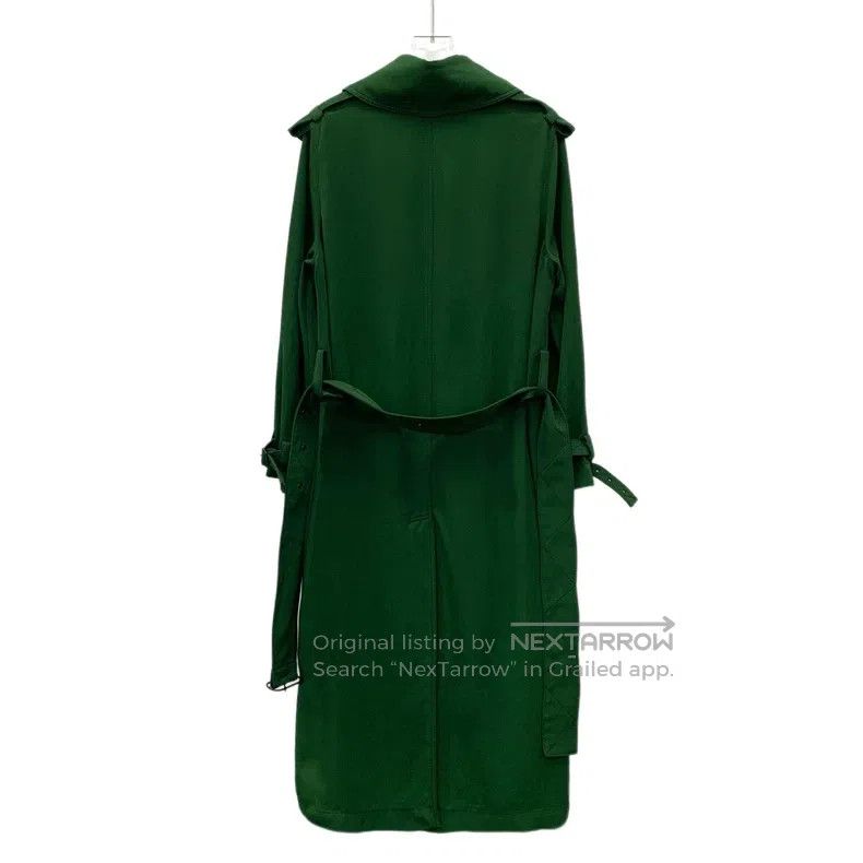 Acne Studios Acne Studios Dark Green Notched Collar Double-Breasted Lon Size 4XL / US 24-26 - 2 Thumbnail