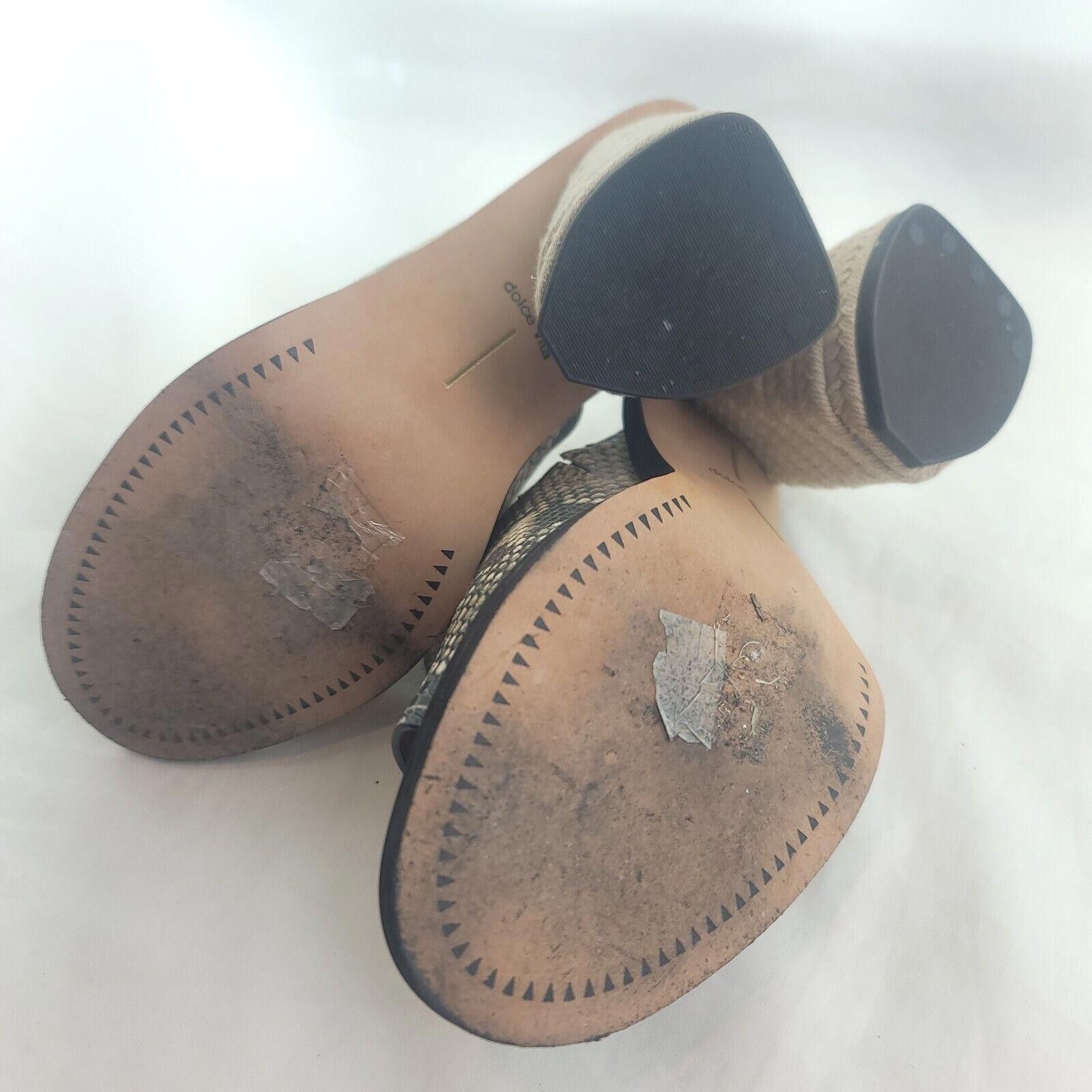 Designer Dolce Vita Reptile Print Size 7.5 Peeptoe Heeled Mules Size US 7.5 / IT 37.5 - 9 Thumbnail