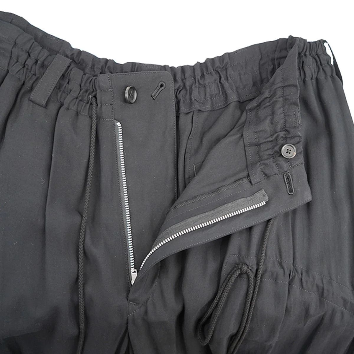 Yohji Yamamoto s’yte YOHJI YAMAMOTO TWILL STRINGS GATHERED CROPPED PANTS Size US 33 - 3 Thumbnail