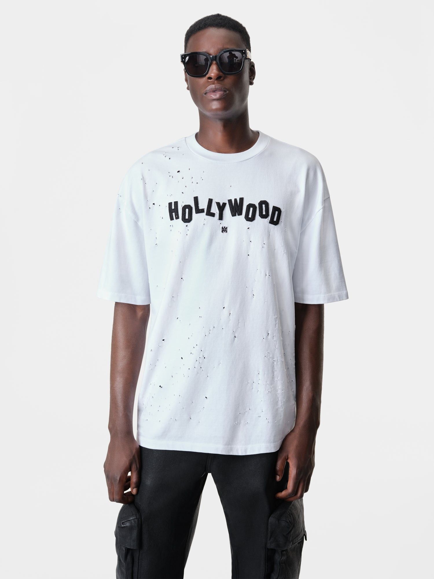 Amiri o1orln1025 Hollywood Shotgun Oversized T-Shirt in White Size US M / EU 48-50 / 2 - 5 Thumbnail