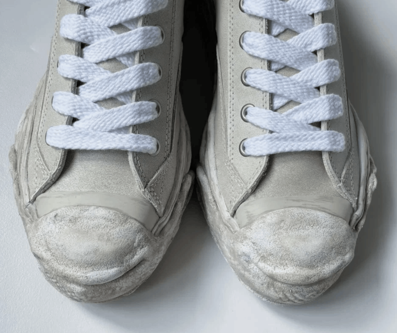 Maison MIHARA YASUHIRO Cream Vintage Leather ‘Hank’ Sneakers Size US 12 / EU 45 - 7 Thumbnail
