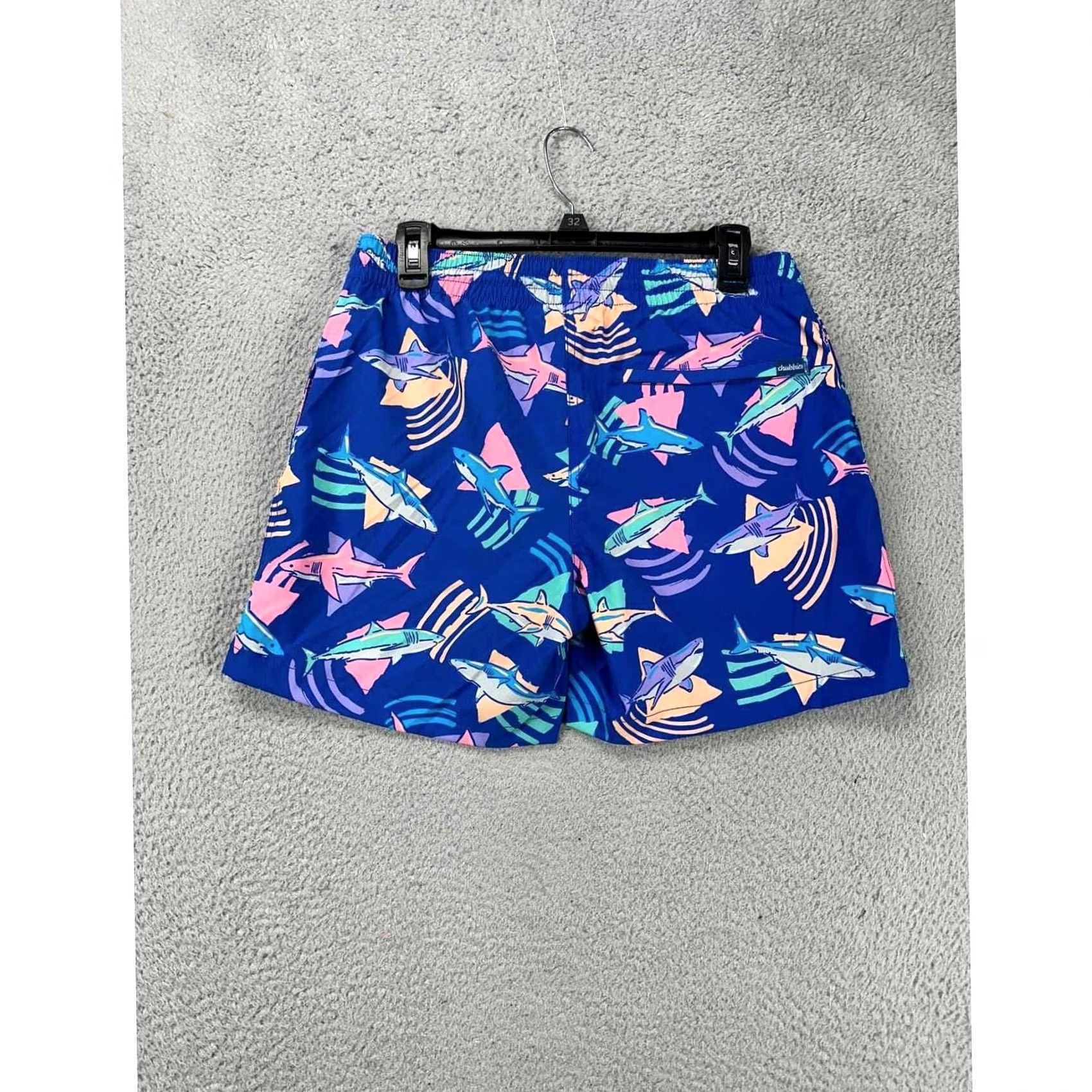 Chubbies Chubbies Swim Trunks Mens Small Blue Daddy Shark Drawstring Lined Swimwear NEW Board Shorts Beach Size US 29 - 3 Thumbnail