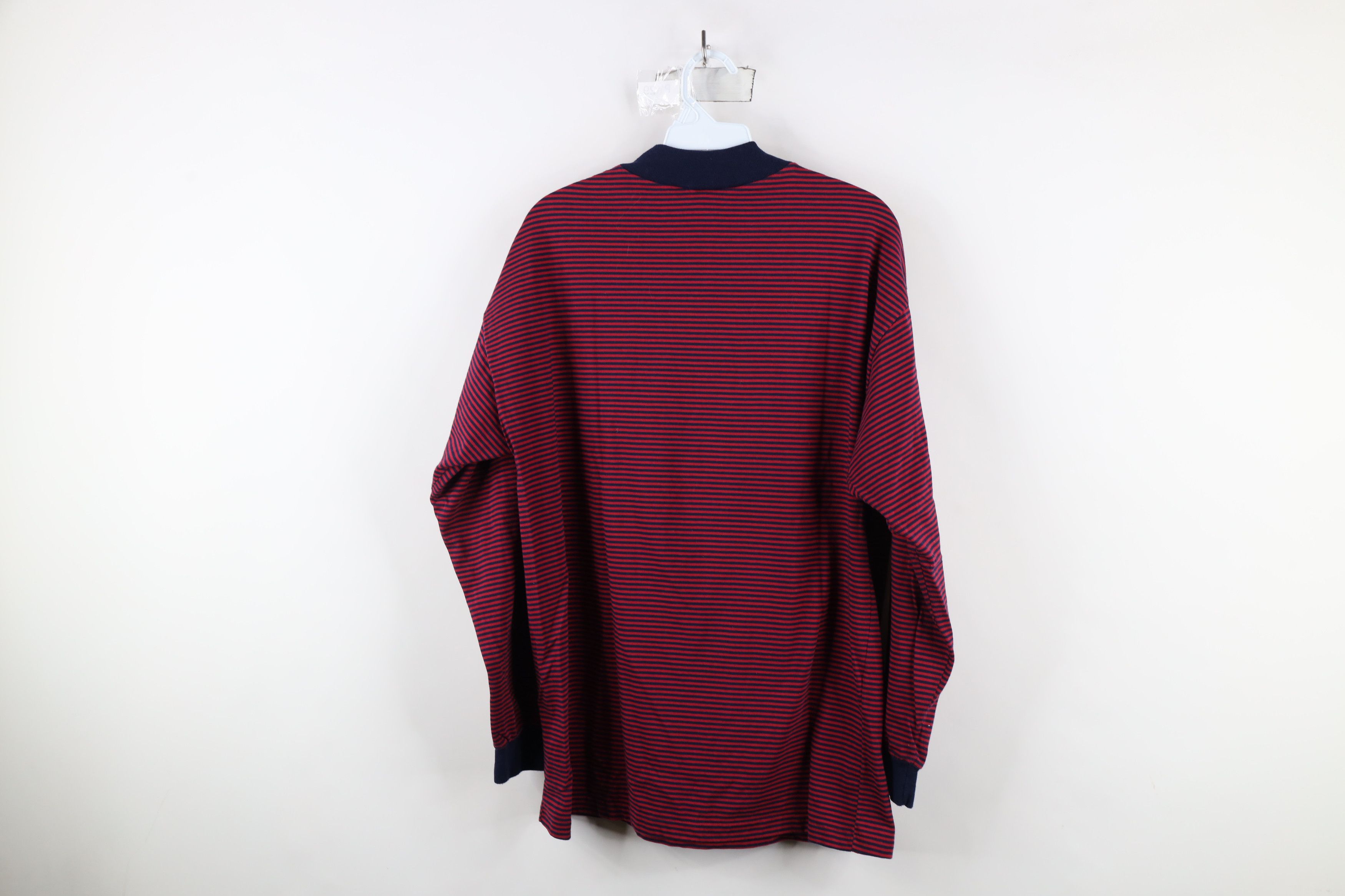 Vintage Vintage 90s Streetwear Striped Long Sleeve T-Shirt Red Blue Size US M / EU 48-50 / 2 - 7 Thumbnail