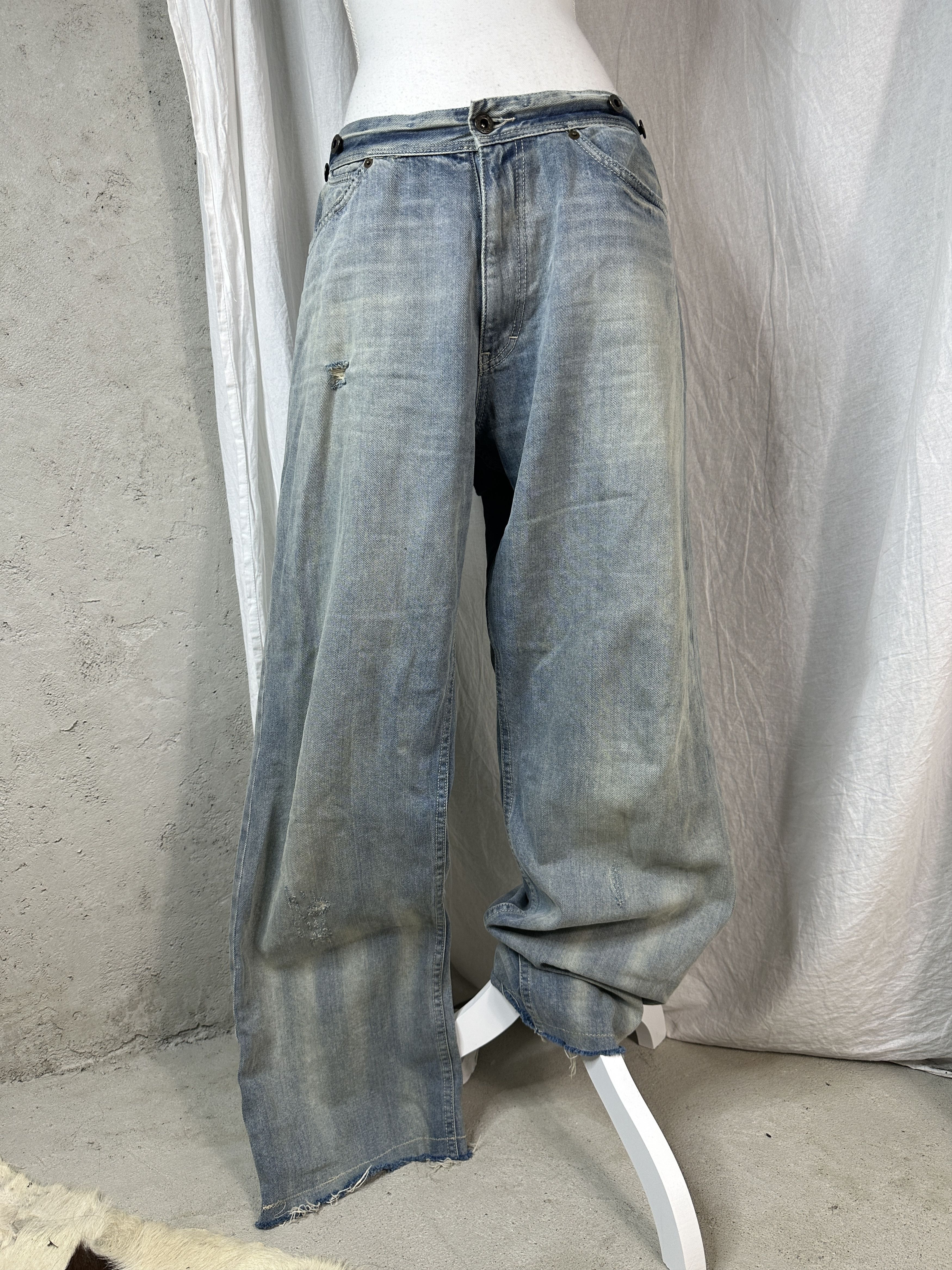 Ralph Lauren × Vintage Vintage Ralph Lauren Wide Leg Jeans Size 24" / US 00 / IT 34 - 1 Thumbnail