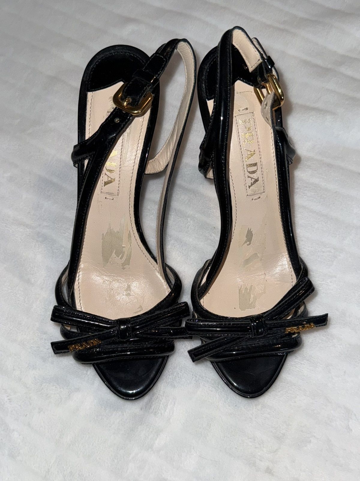 Prada Prada bow sling back heels Size US 5.5 / IT 35.5 - 1 Thumbnail