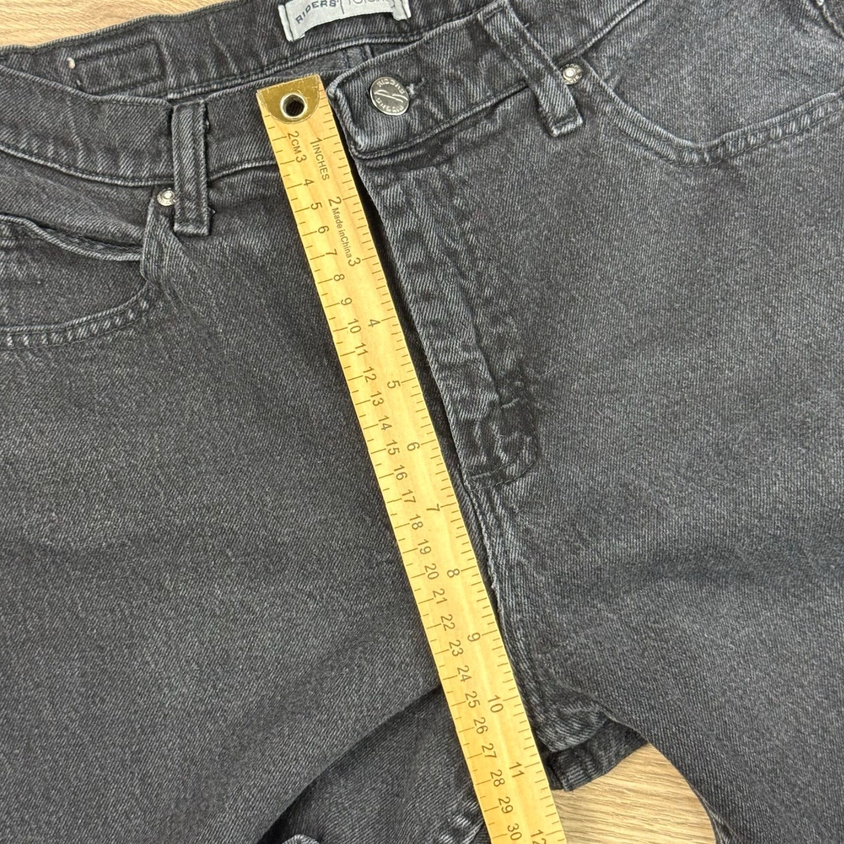 Lee Riders By Lee Womens Black Jeans Relaxed Stretch Size 10M 30 Inseam High Rise Mom Jeans Size 32" / US 10 / IT 46 - 6 Thumbnail