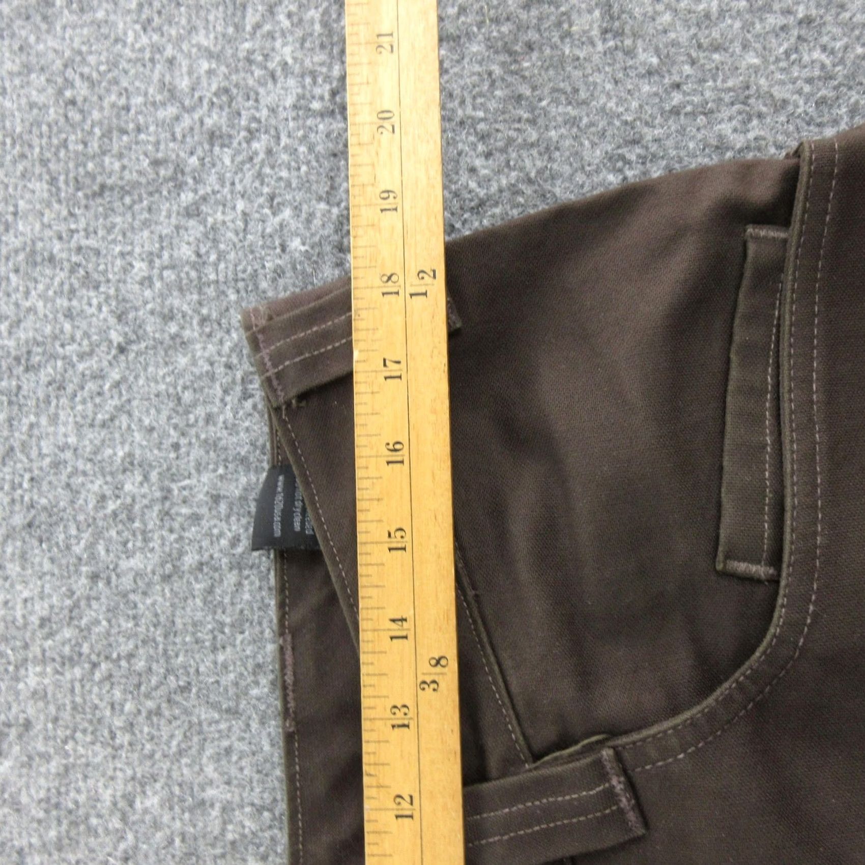 Vintage 1620 Mens Work Pants 36x28 Brown Cordura Canvas Stretch Relaxed Made USA Chino Straight Front 5-Pocket Pockets Logo XS? Size US 36 / EU 52 - 4 Thumbnail