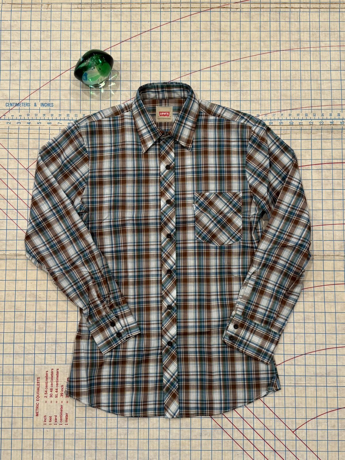 Levi's Vintage Levi’s Plaid Button Up Shirt 70/80’s Mens Medium Size US M / EU 48-50 / 2 - 6 Thumbnail