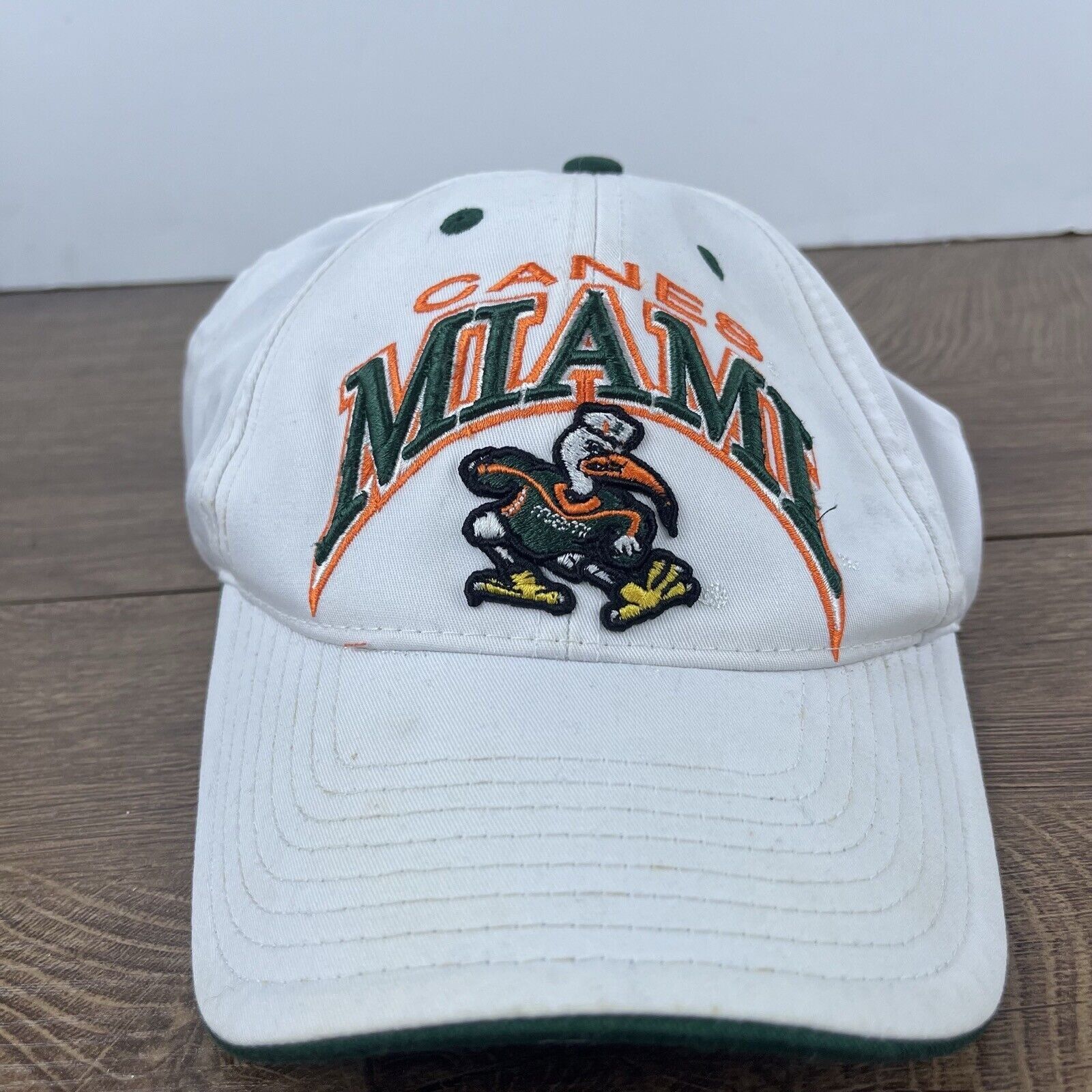 Top Of The World Miami Hurricanes Hat NCAA Adjustable Hat White Adjustable Ha Size ONE SIZE - 3 Thumbnail