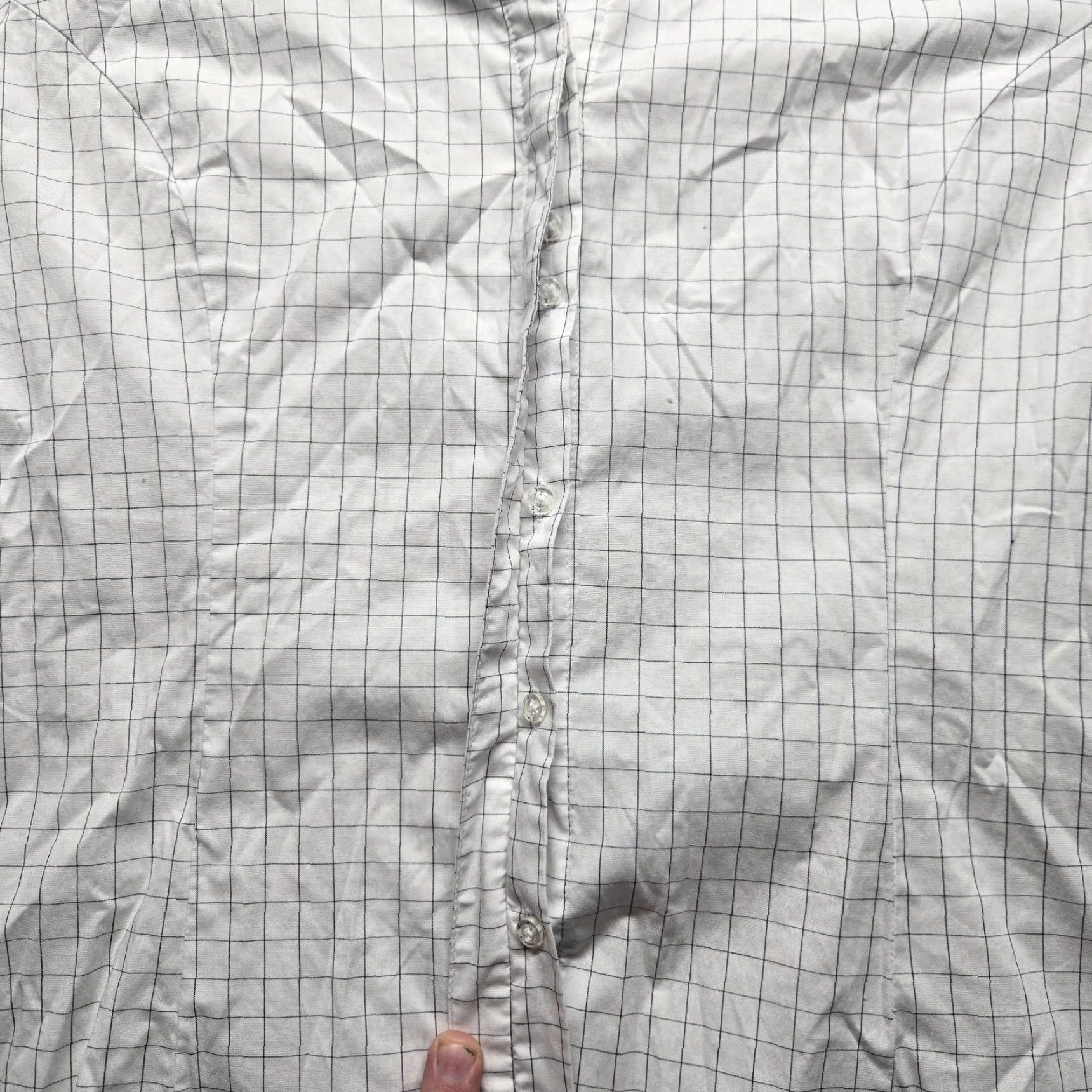 Vintage Vintage Lee Riders Women’s White V-Neck Button-Up Shirt 2XL Casual Business Office Size XXL / US 16-18 / IT 52-54 - 4 Thumbnail