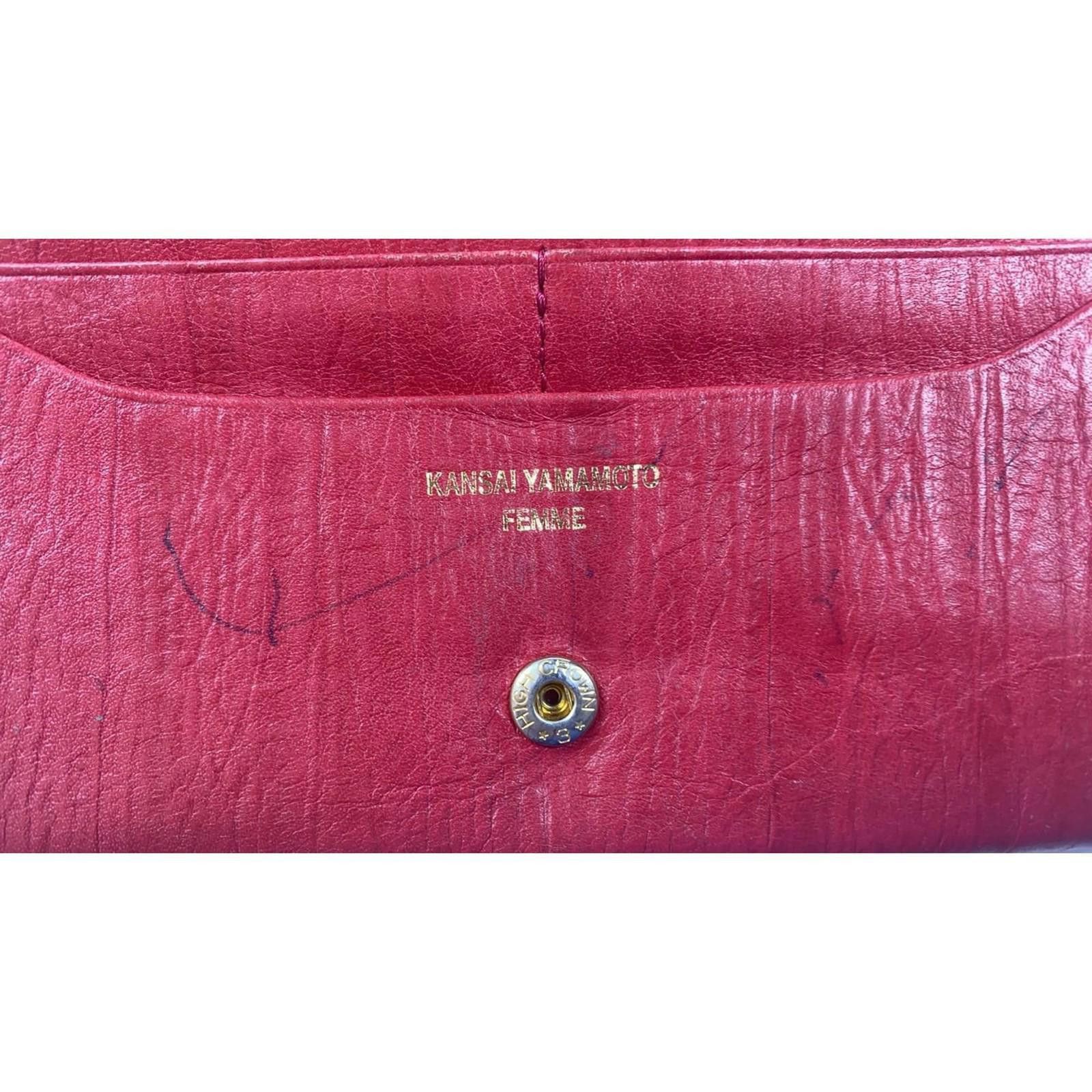 Kansai Yamamoto Kansai Yamamoto Femme Classic Vintage Leather Wallet Pink Size ONE SIZE - 4 Thumbnail