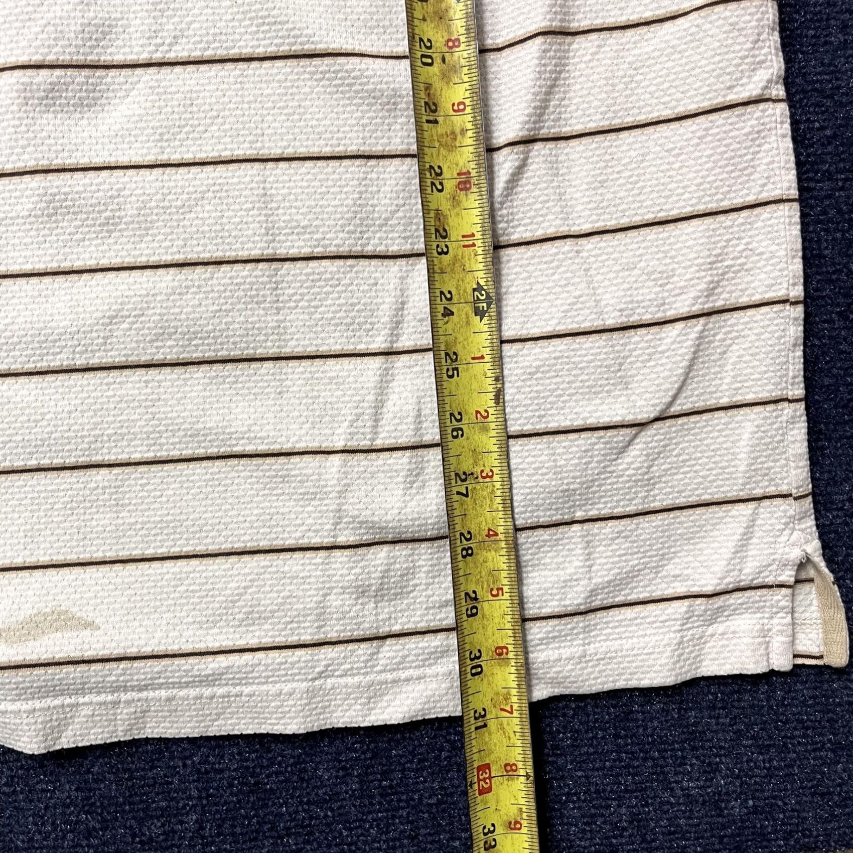 Enyce Y2K Enyce Polo Shirt Mens 3XL White Brown Stripe Textured Cotton Streetwear Shirt Mens 3XL White Brown Striped Cotton Enyce Polo Shirt Size US XXL / EU 58 / 5 - 7 Thumbnail