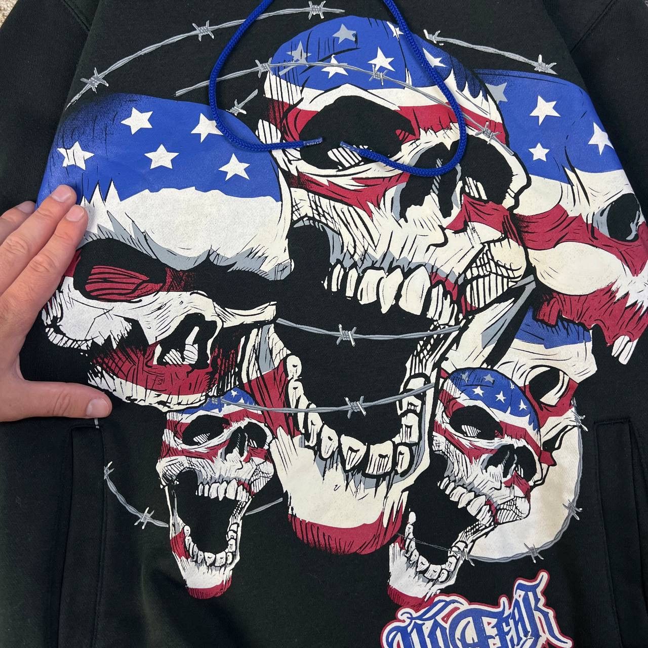 No Fear No Fear Big Skulls Logo Vintage Y2K Hoodie Affliction Style Size US L / EU 52-54 / 3 - 4 Thumbnail